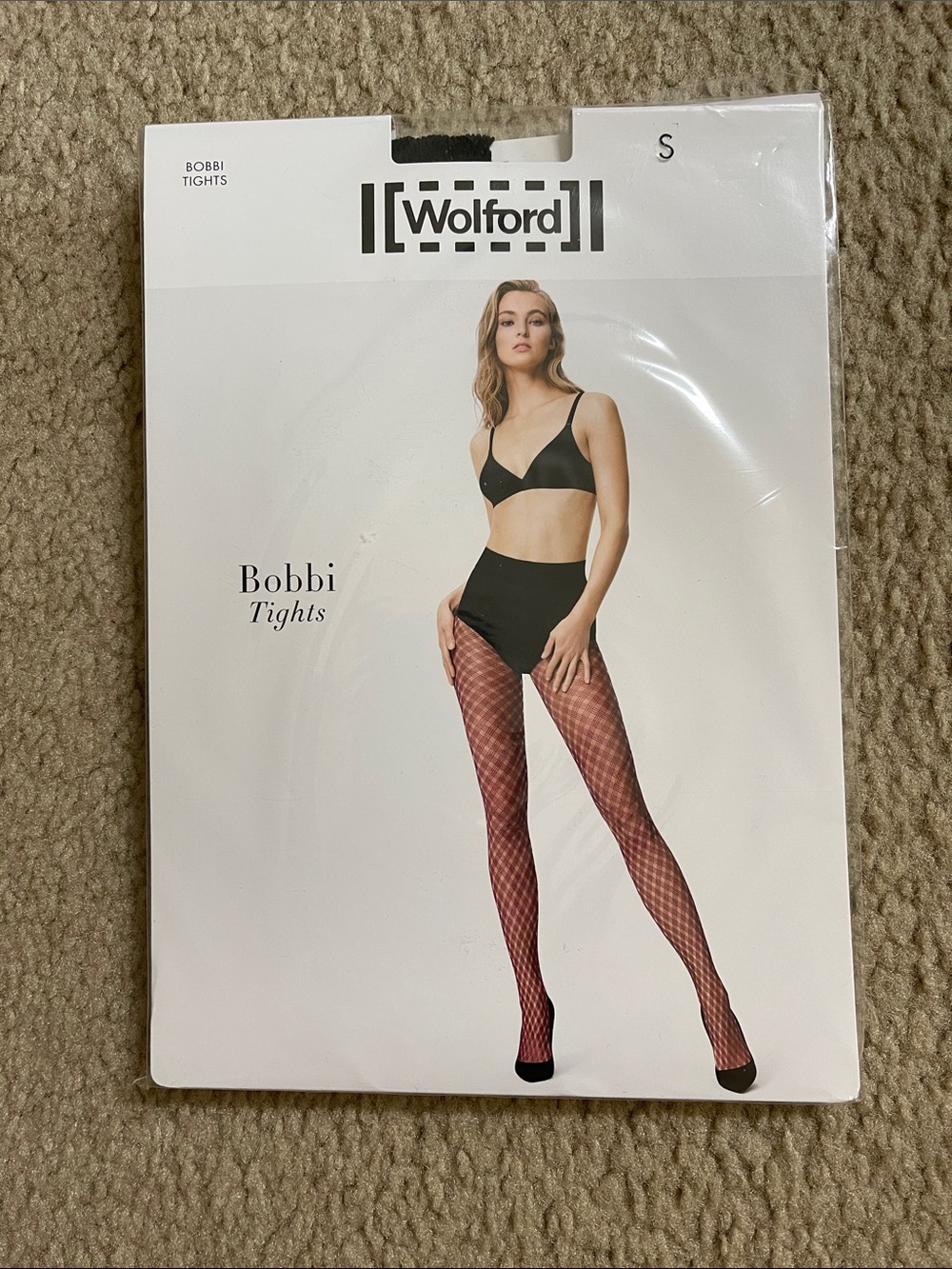 Wolford Bobbi Diamond-Pattern Tights in Black